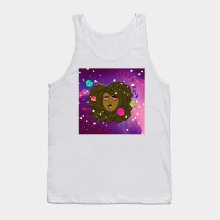 My Orbit is too high black girl fro with planets orbiting Tank Top